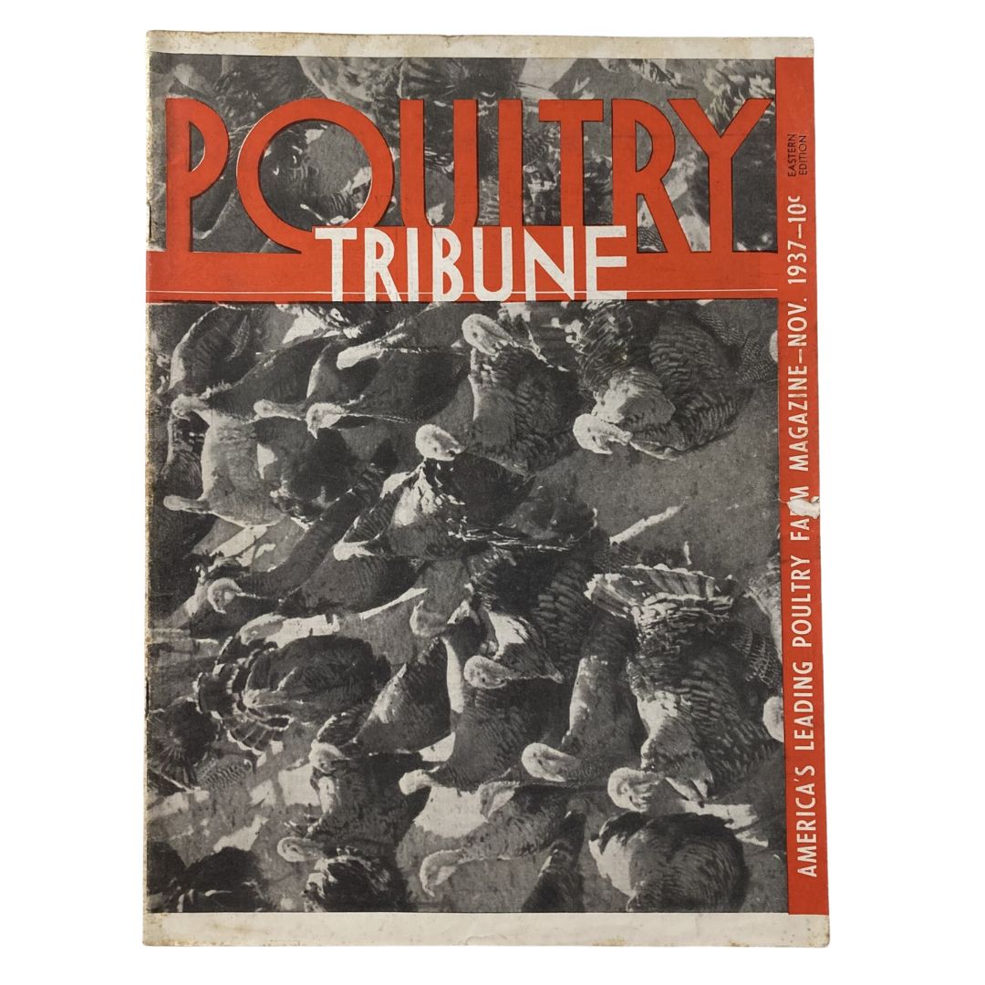 Poultry Tribune Magazine November 1937 Dr. Hess Poultry Pan-a-Min Eastern Ed.