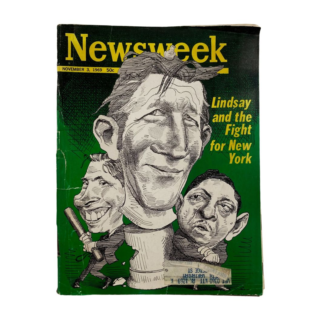 VTG Newsweek Magazine November 3 1969 John Lindsay John Lindsay GD Interior