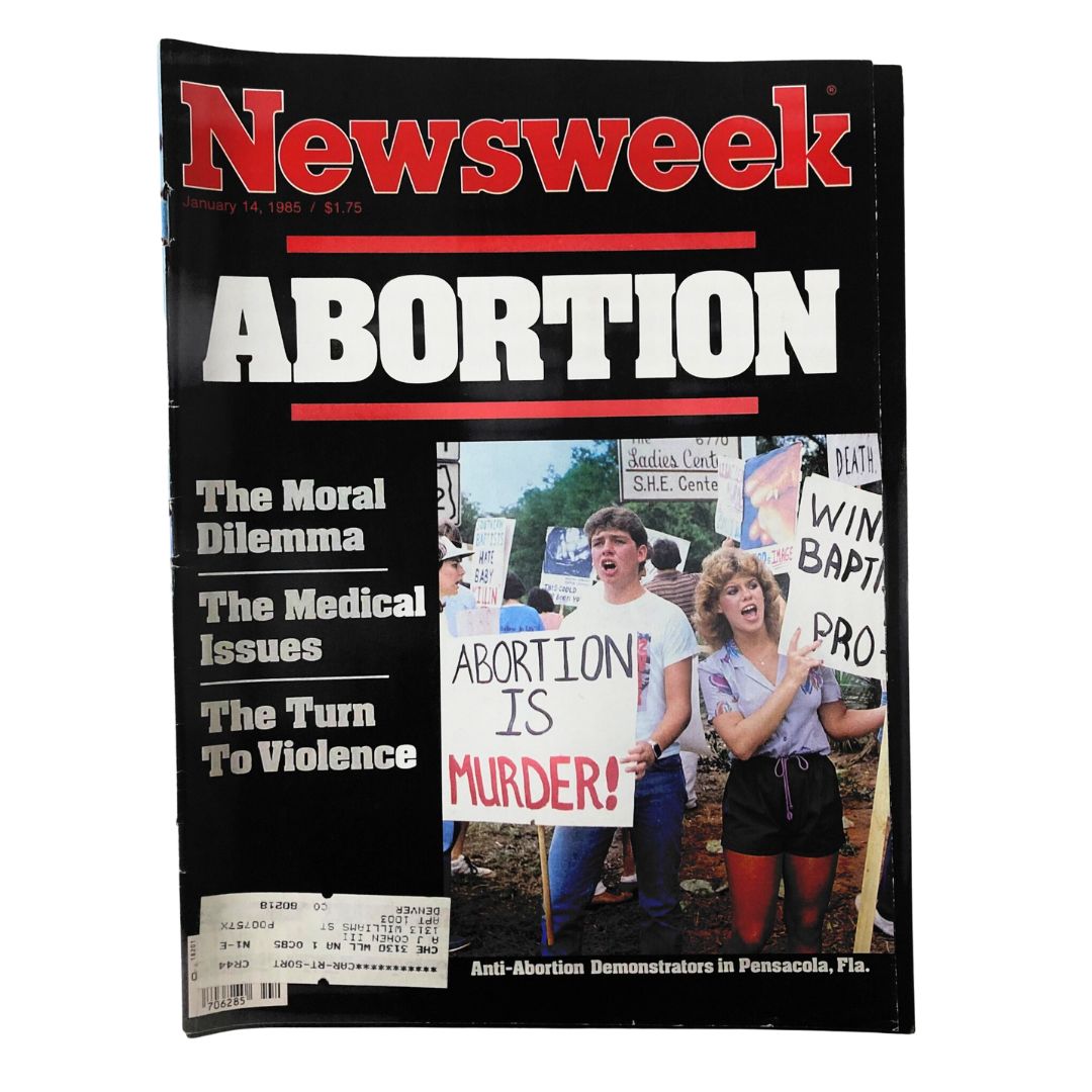 VTG Newsweek Magazine January 14 1985 Anti-Abortion Demonstrators Pensacola Fla.