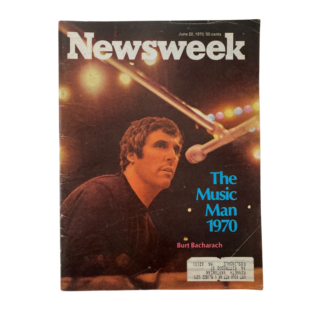 VTG Newsweek Magazine June 22 1970 Burt Bacharach The Music Man 1970