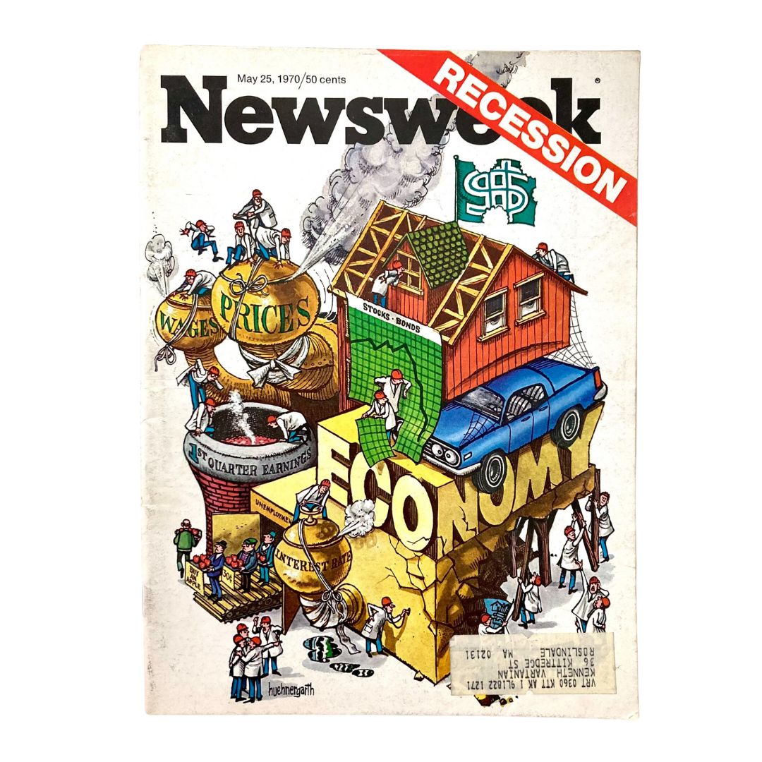 VTG Newsweek Magazine May 25 1970 Recession Wages, Prices & Economy