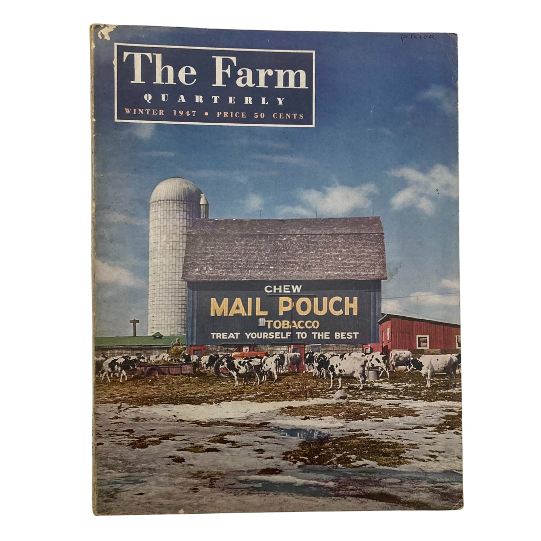 VTG The Farm Quarterly Magazine Winter 1947 Chew Mail Pouch Tobacco No Label