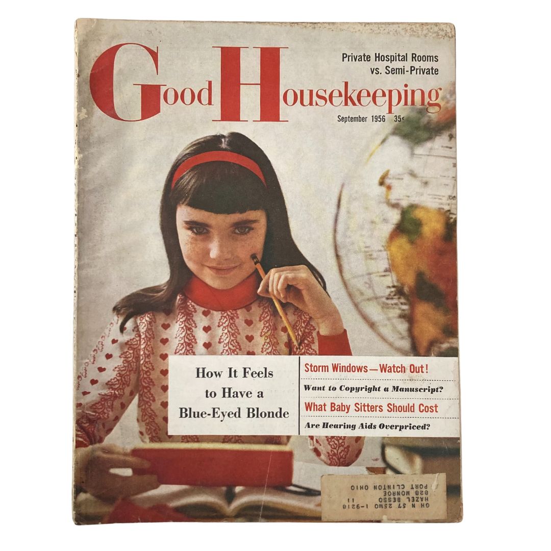 VTG Good Housekeeping Magazine September 1956 What Baby Sitters Should Cost