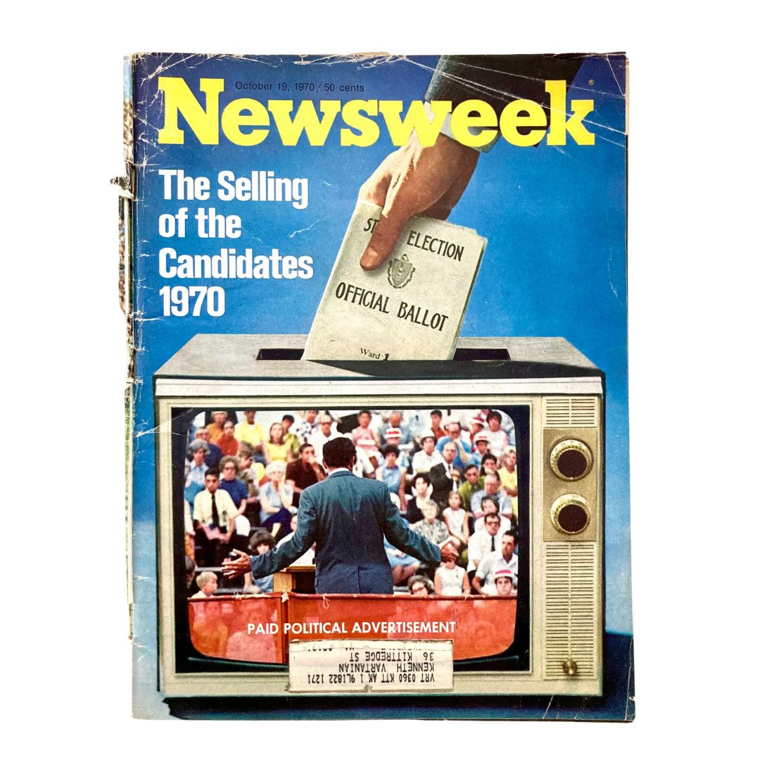 VTG Newsweek Magazine October 19 1970 Selling of the Candidates GD Interior