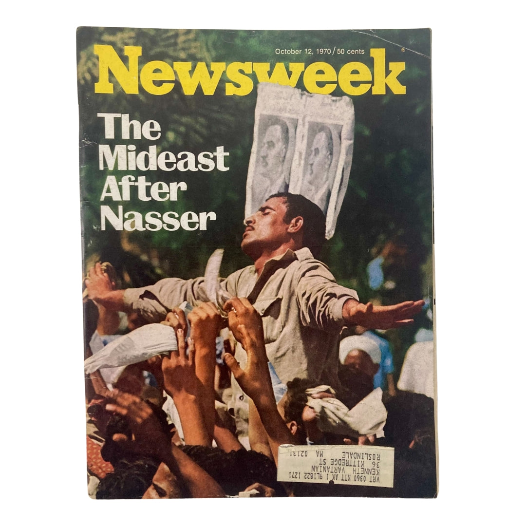 VTG Newsweek Magazine October 12 1970 The Mideast After Nasser