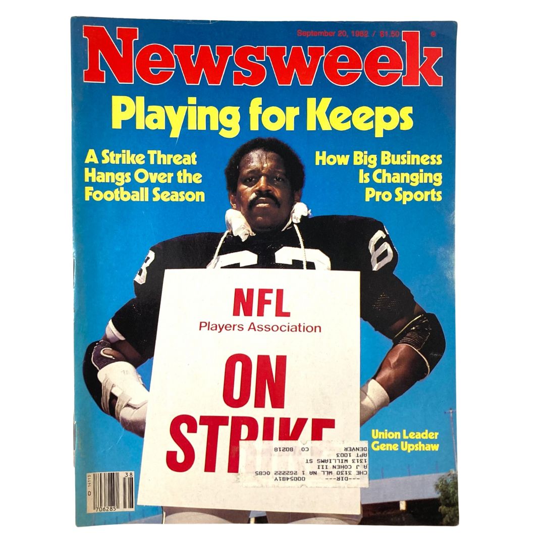 VTG Newsweek Magazine September 20 1982 Union Leader Gene Upshaw "Uptown Gene"