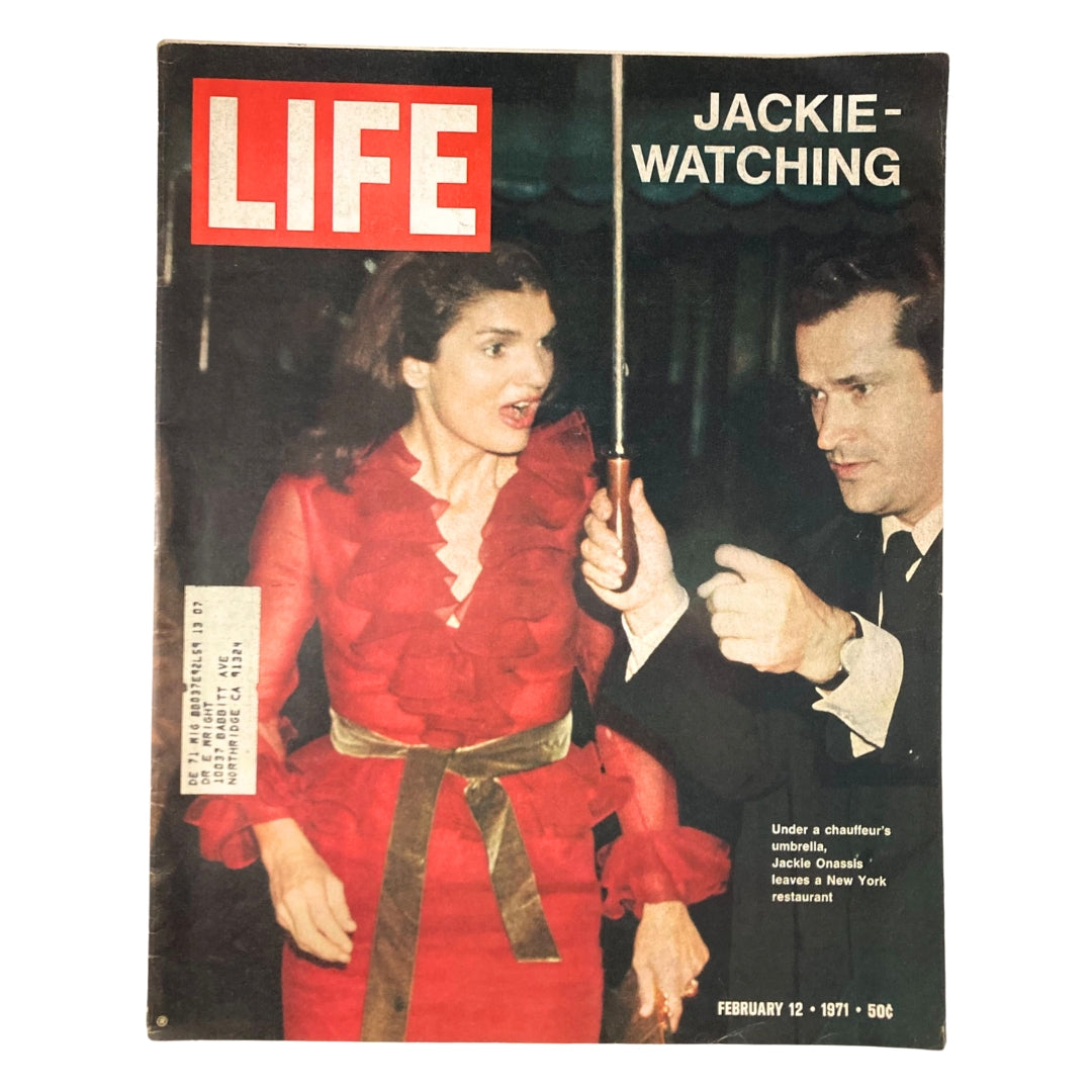 VTG Life Magazine February 12 1971 Vol 70 No. 5 Jackie Kennedy Onassis