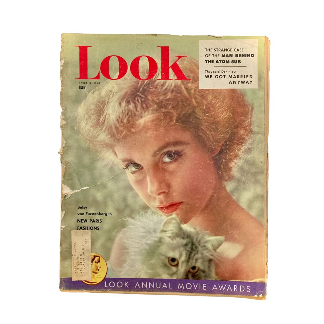 VTG Look Magazine March 10 1953 Bety von Furstenberg in Paris Fashions