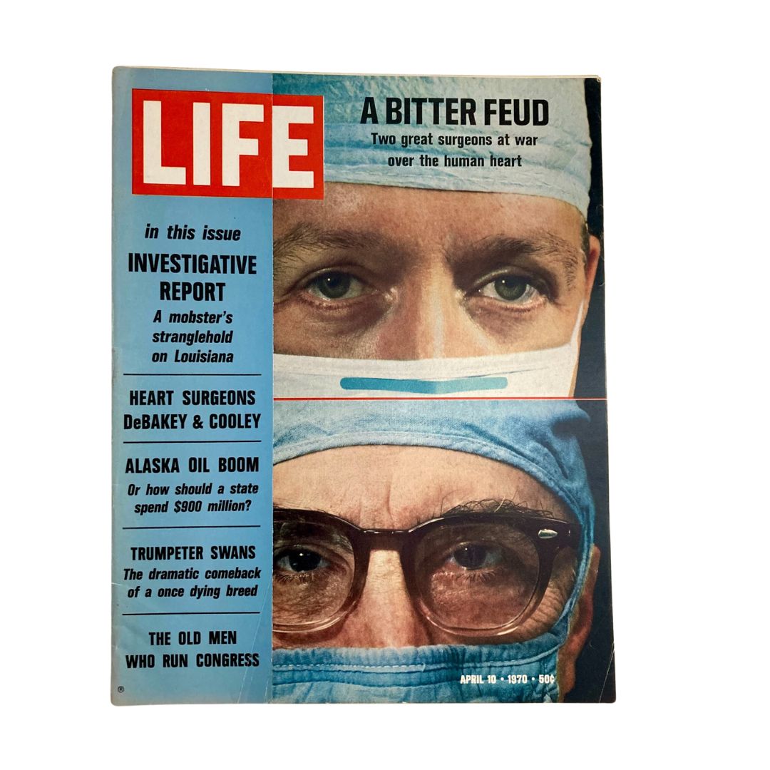 VTG Life Magazine April 10 1970 Heart Surgeons DeBakey & Cooley No Label