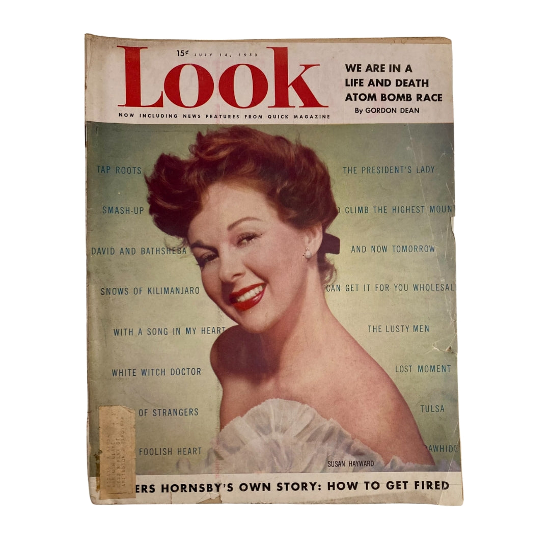 VTG Look Magazine July 14 1953 Susan Hayward Cover & The President's Lady