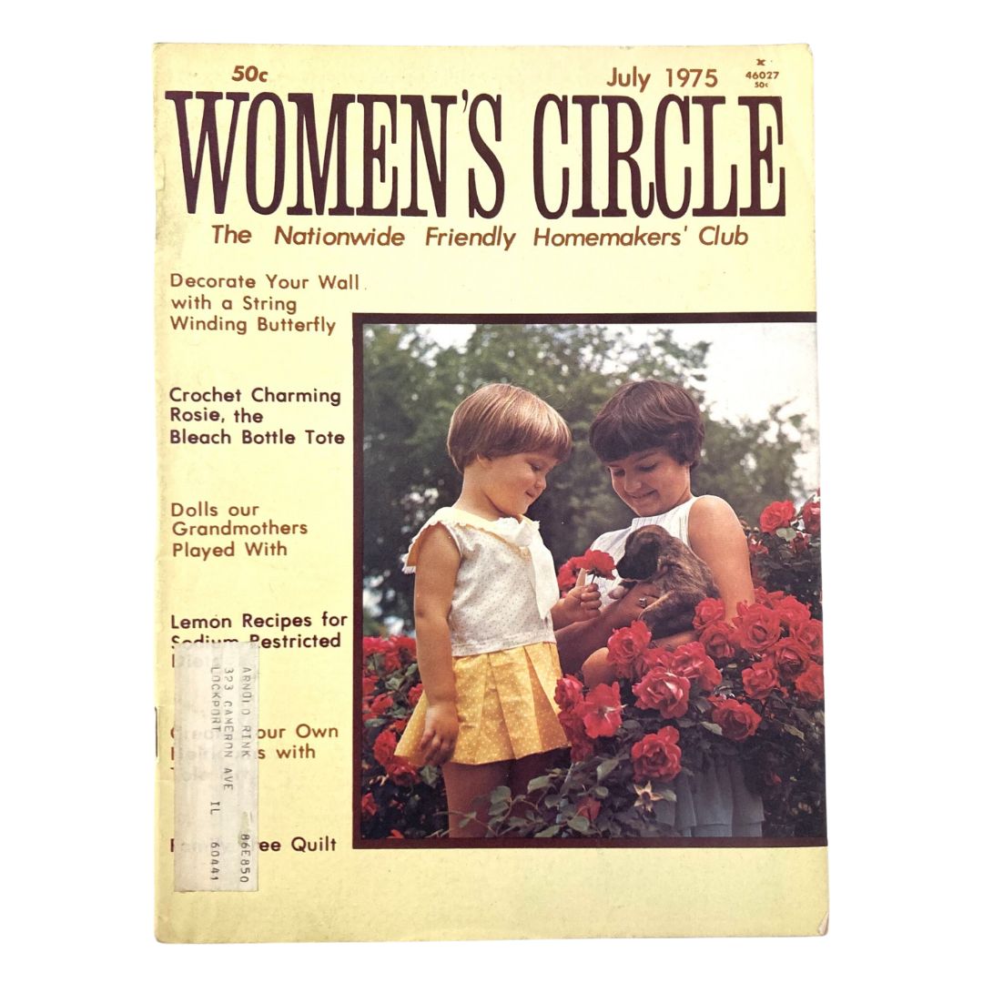 VTG Women's Circle Magazine July 1975 String Winding Butterfly VG