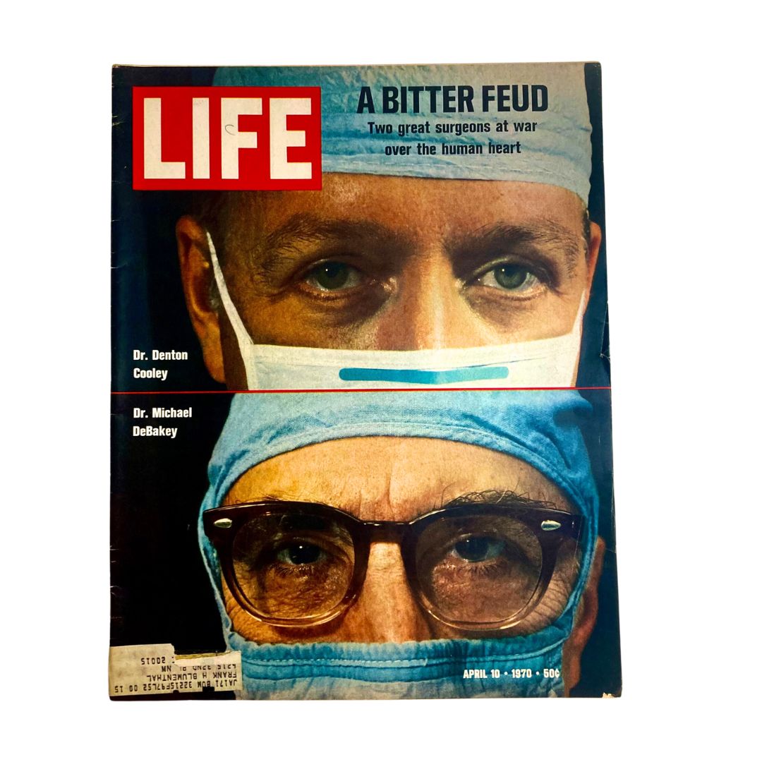 VTG Life Magazine April 10 1970 Dr. Denton Cooley & Dr. Michael DeBakey