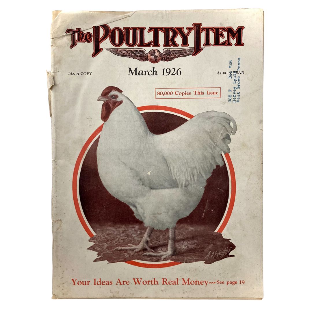 VTG The Poultry Item Magazine March 1926 Your Ideas Are Worth Real Money