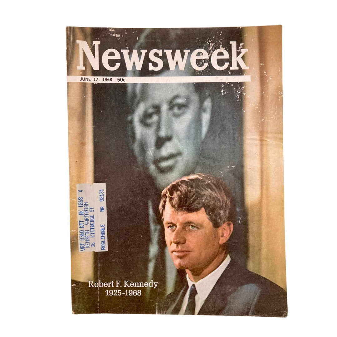 VTG Newsweek Magazine June 17 1968 Robert F. Kennedy 1925 - 1968