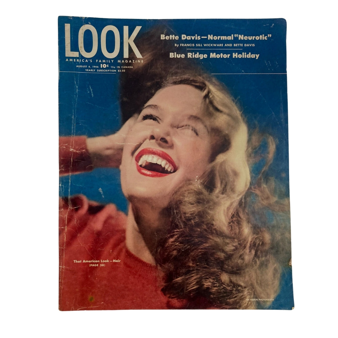 VTG Look Magazine August 6 1946 That American Look - Hair GD Interior No Label