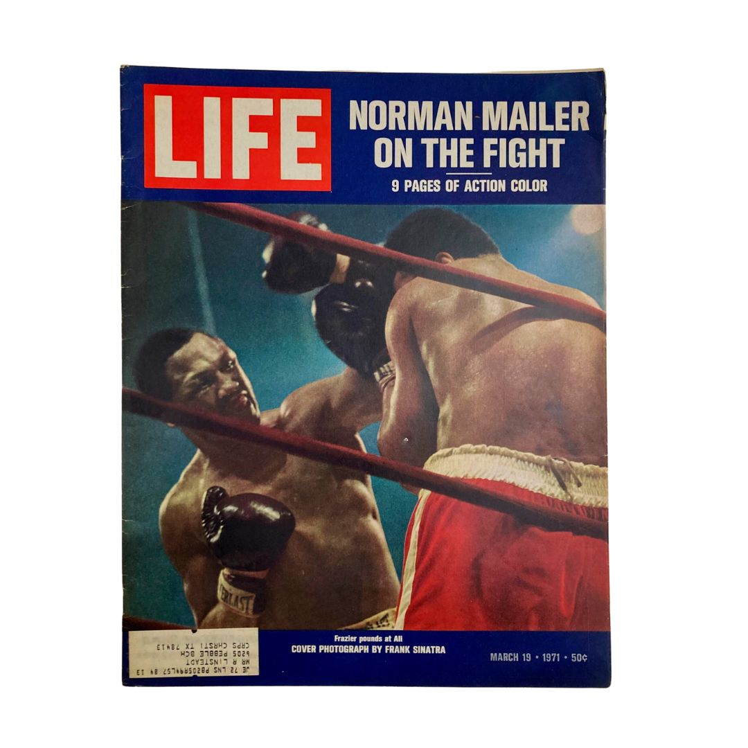 VTG Life Magazine March 19 1971 Muhammad Ali and Joe Frazier Photo Frank Sinatra