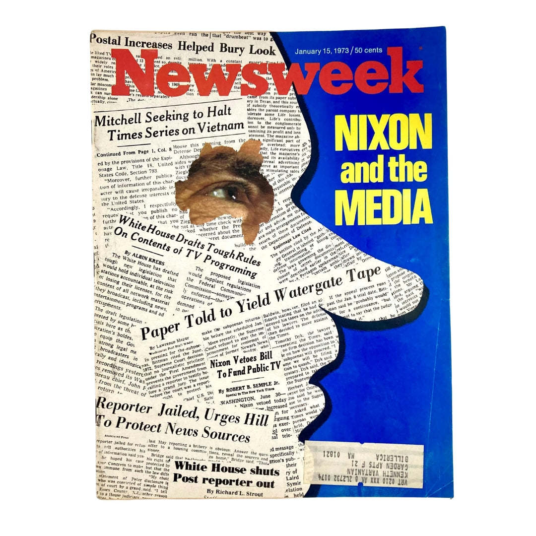 VTG Newsweek Magazine January 15 1973 Richard Nixon and The Media