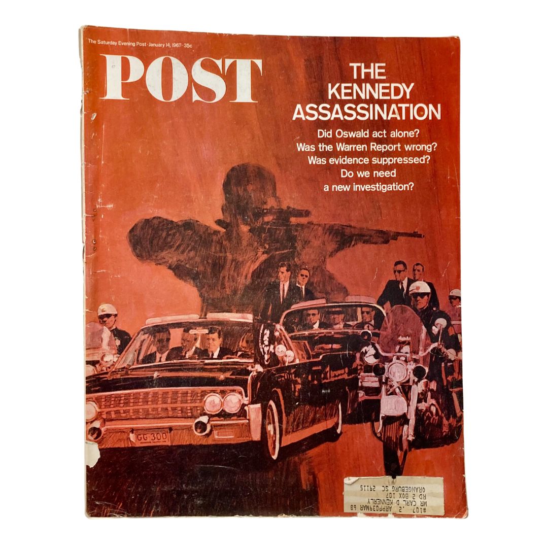 Saturday Evening Post Magazine January 14 1967 Kennedy Assassination GD Interior