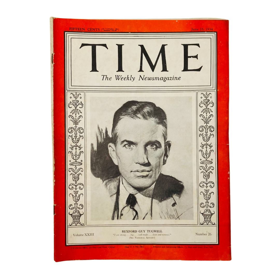 VTG Time Magazine June 25 1934 Vol 23 No. 26 Rexford Guy Tugwell