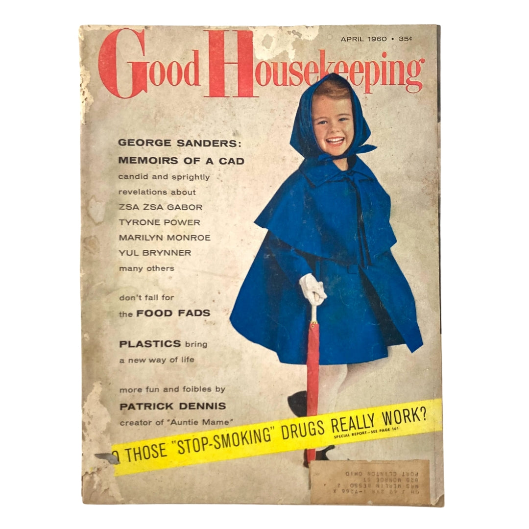 VTG Good Housekeeping Magazine April 1960 George Sanders GD Interior