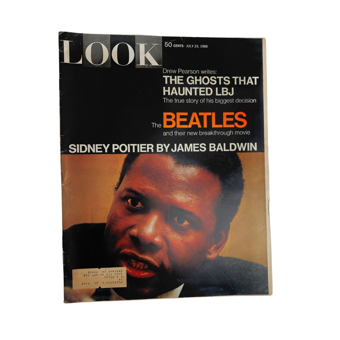 VTG Look Magazine July 23 1968 Vol 32 No. 15 Sidney Poitier Cover Photo