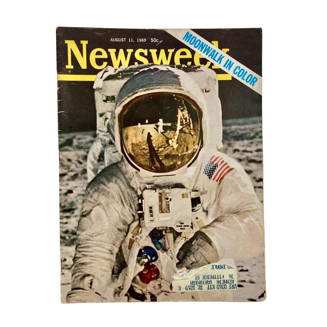 VTG Newsweek Magazine August 11 1969 Moonwalk in Color Moon, Mars and Man