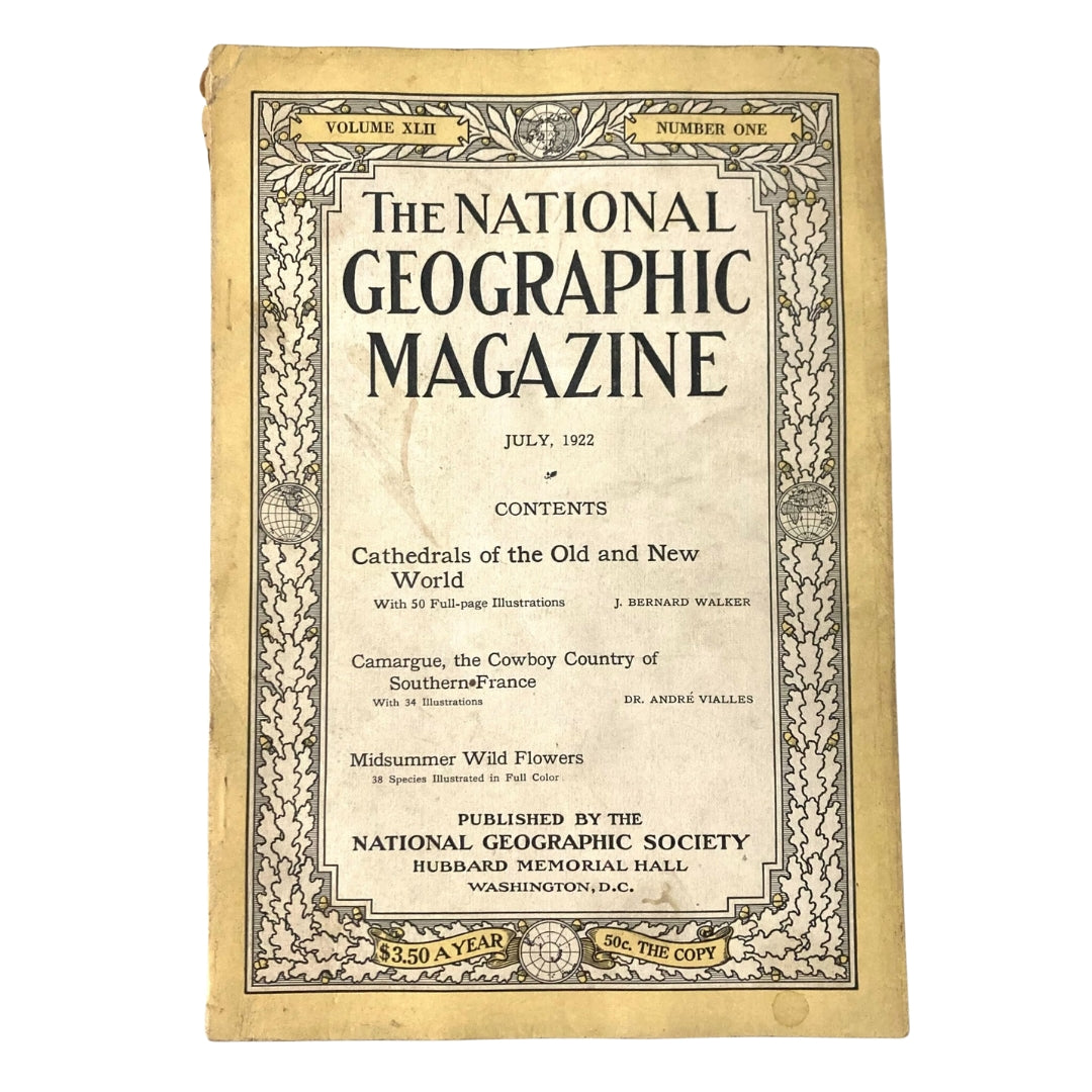 VTG The National Geographic Magazine July 1922 Midsummer Wild Flowers No Label