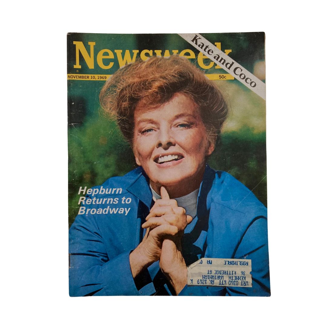 VTG Newsweek Magazine November 10 1969 Katharine Hepburn Returns to Broadway