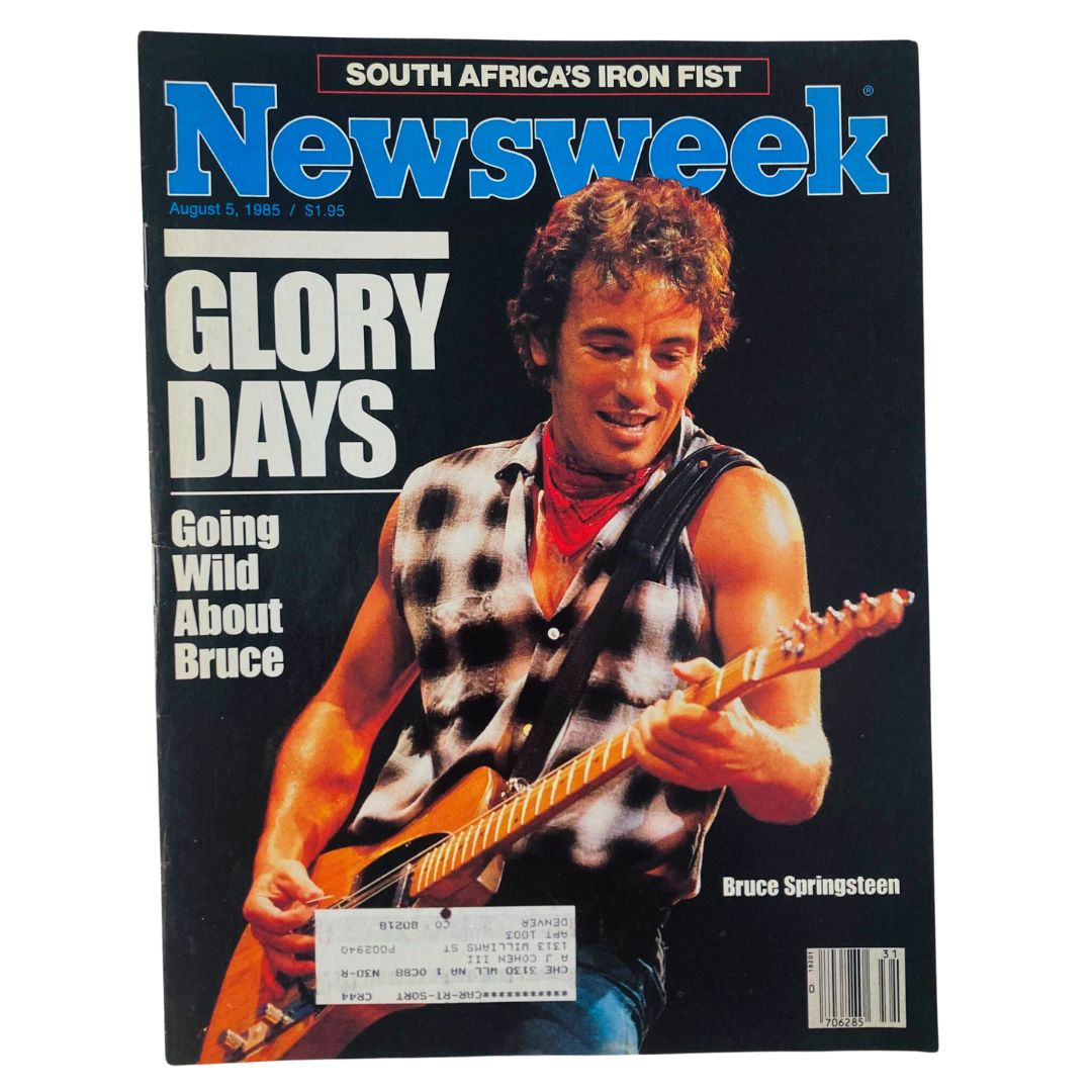 VTG Newsweek Magazine August 5 1985 Bruce Springsteen Glory Days VG