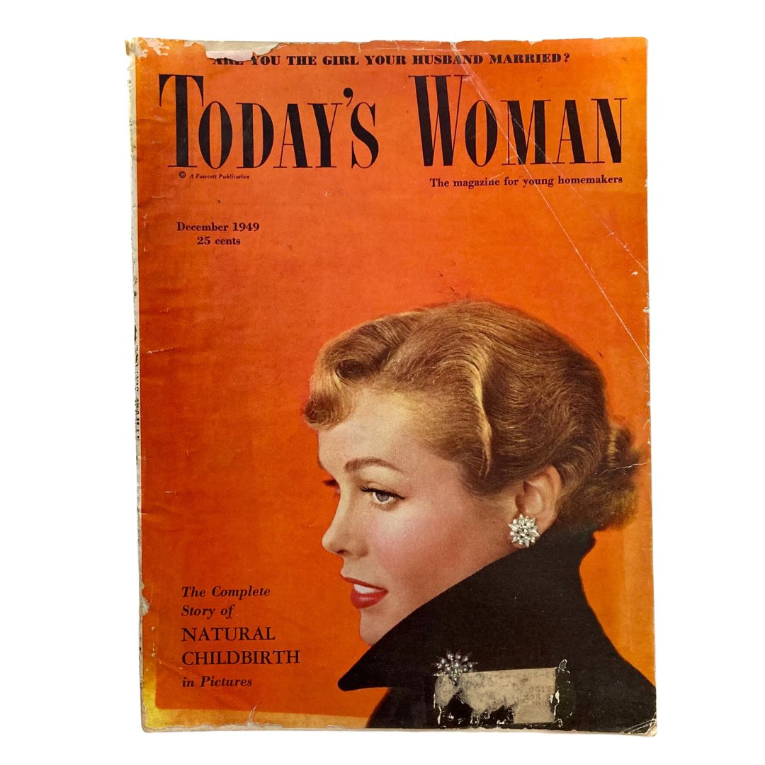 VTG Today's Woman Magazine December 1949 Story Natural Childbirth GD Interior