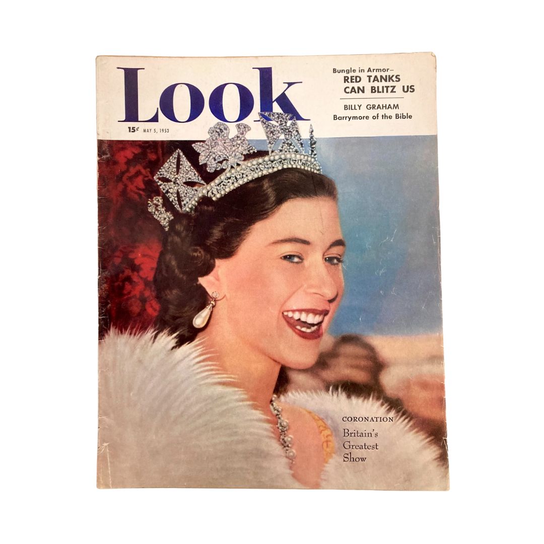 VTG Look Magazine May 5 1953 Queen Elizabeth II's Coronation No Label