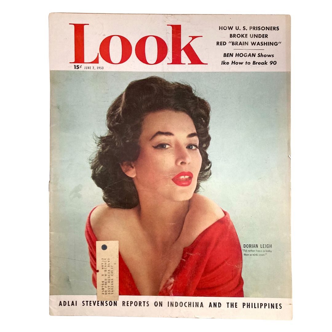 VTG Look Magazine June 2 1953 Dorian Leigh Cover & Adlai Stevenson Reports