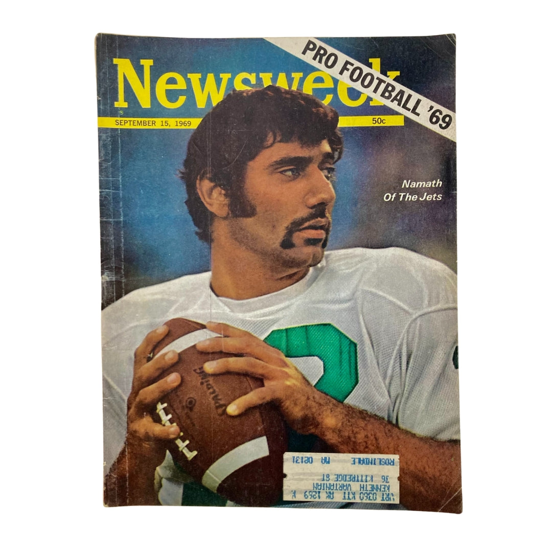 VTG Newsweek Magazine September 15 1969 NFL Joe Namath of The Jets