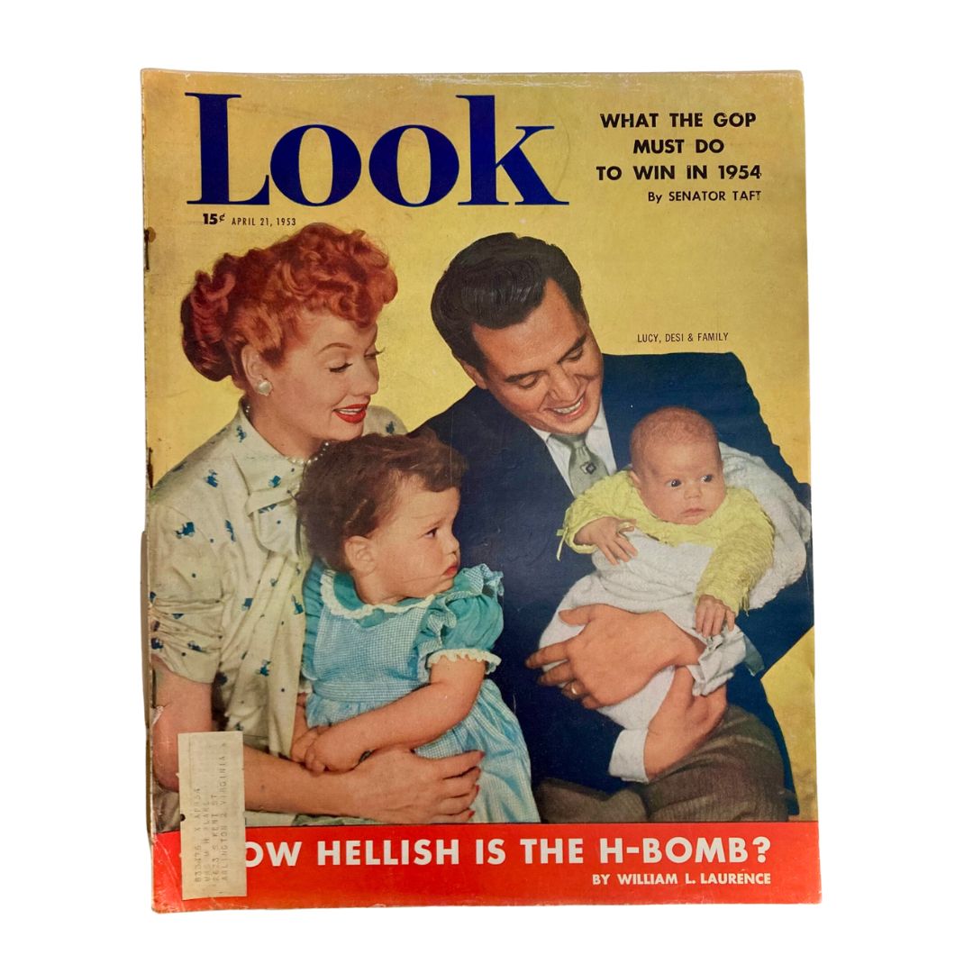 VTG Look Magazine April 21 1953 Lucille Ball, Desi Arnaz & Family