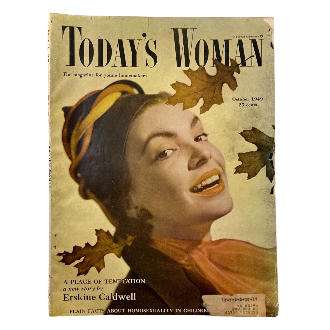 VTG Today's Woman Magazine October 1949 A Place of Temptaion GD Interior