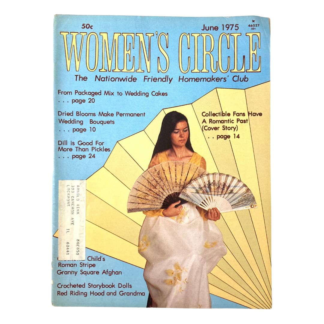 VTG Women's Circle Magazine June 1975 Collectible Fans Have a Romantic Past