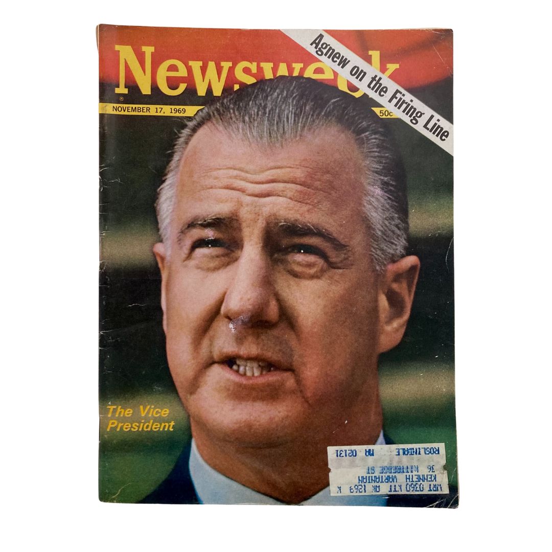 VTG Newsweek Magazine November 17 1969 Spiro T. Agnew on the Firing Lane