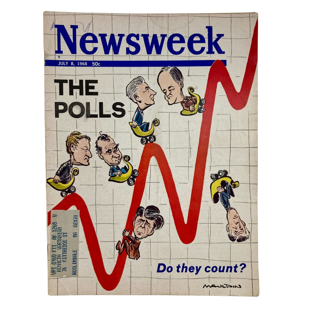 VTG Newsweek Magazine July 8 1968 The Polls Do They Count?