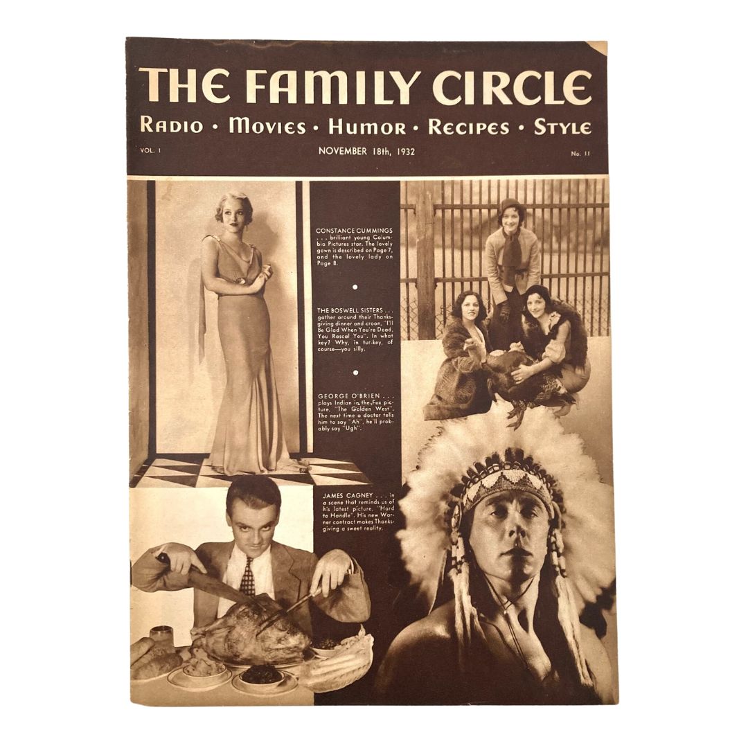 VTG The Family Circle Magazine November 18 1932 Constance Cummings No Label