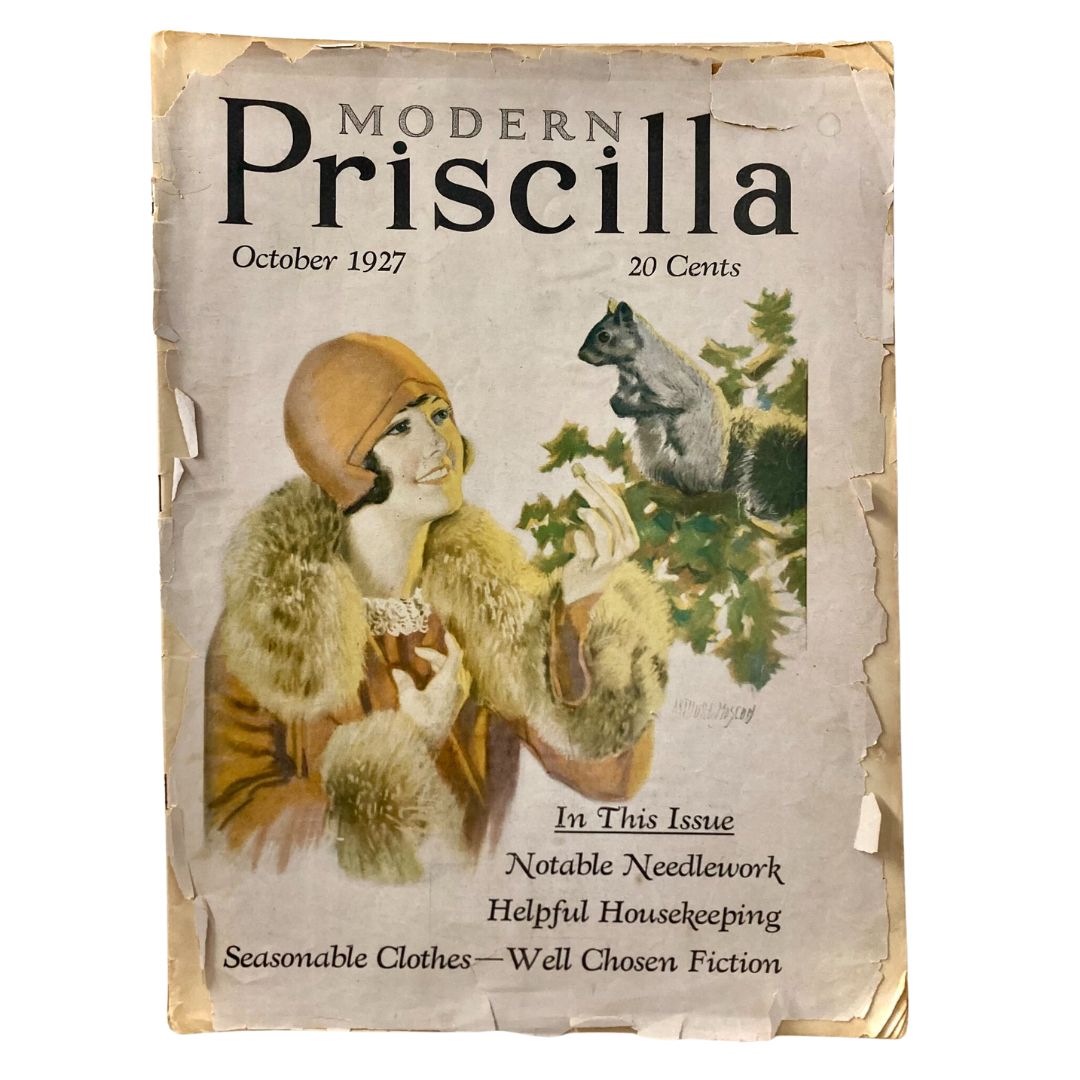 VTG Modern Priscilla Magazine October 1927 The Great of Cotton Mather No Label