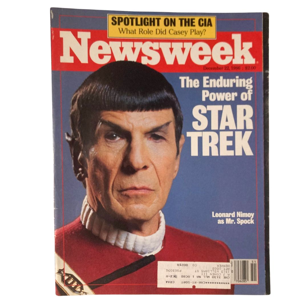 VTG Newsweek Magazine December 22 1986 Leonard Nimoy as Mr. Spock Star Trek