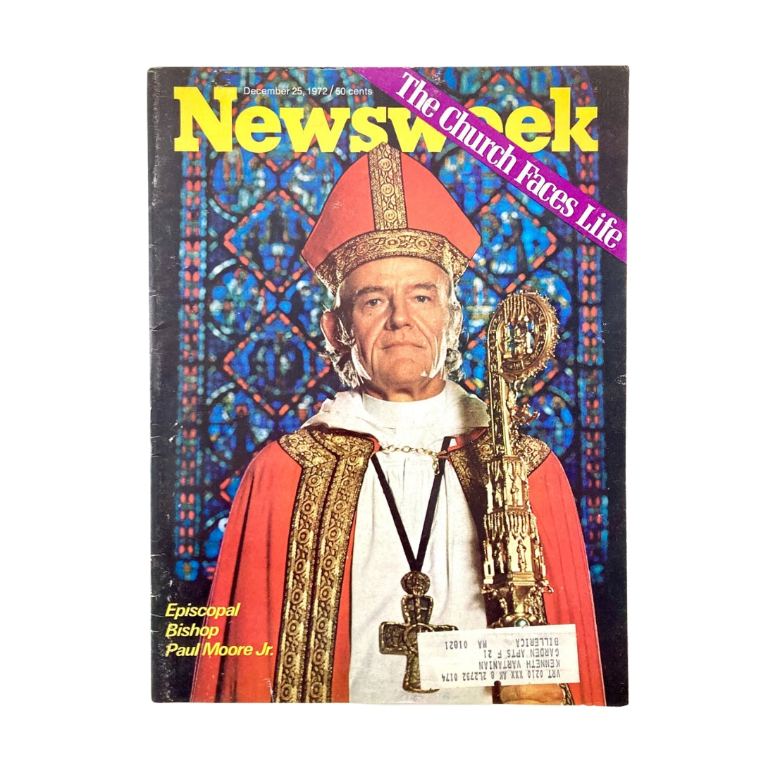 VTG Newsweek Magazine December 25 1972 Episcopal Bishop Paul Moore Jr.