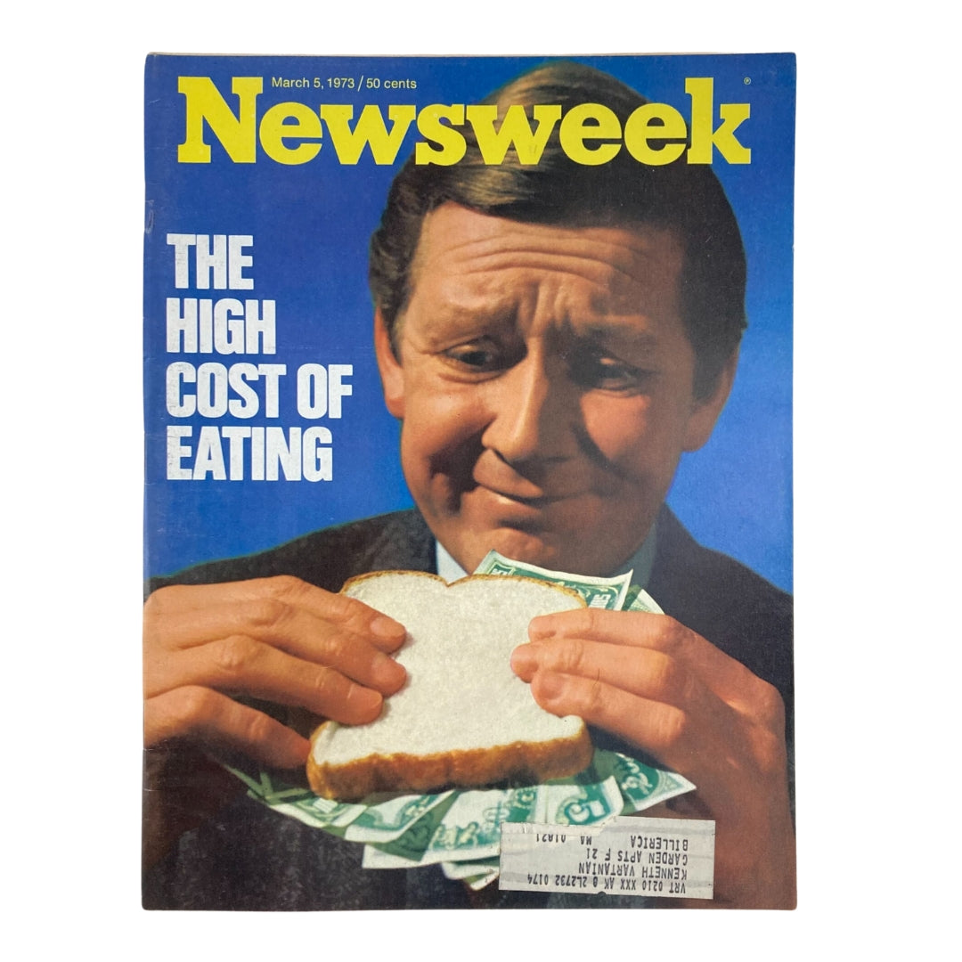 VTG Newsweek Magazine March 5 1973 The High Cost of Eating & Whitmore Shopping