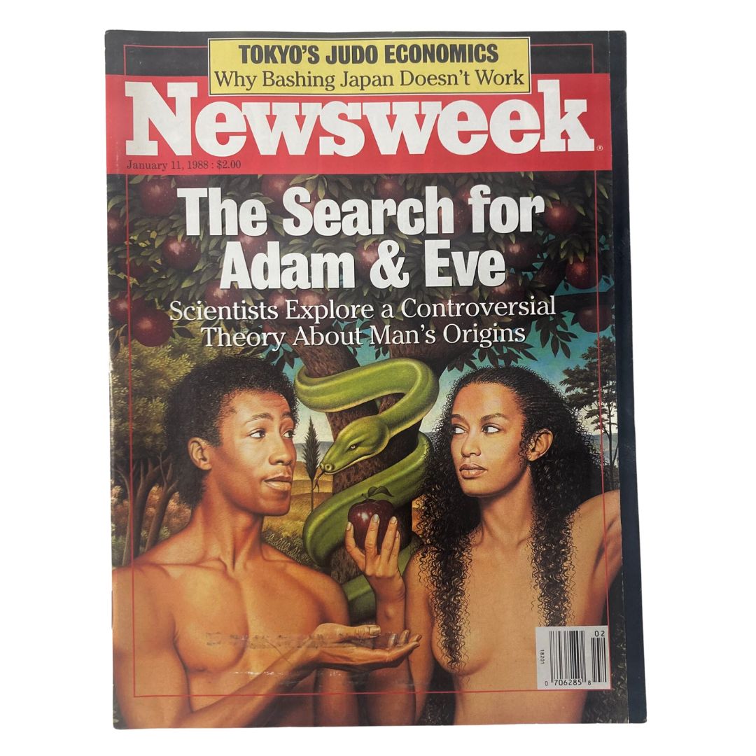 VTG Newsweek Magazine January 11 1988 The Search for Adam & Eve No Label VG