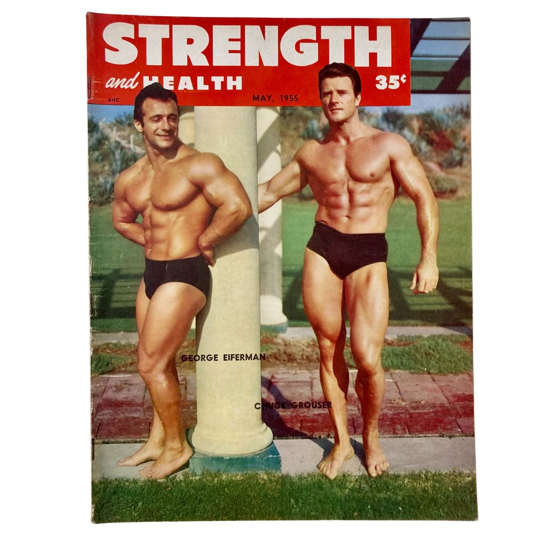 VTG Strength & Health Magazine May 1955 George Eiferman & Chuck Grouser No Label