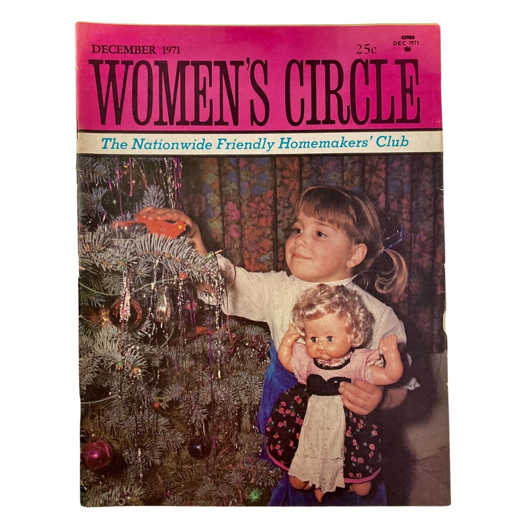 VTG Women's Circle Magazine December 1971 Santa Money Holder No Label