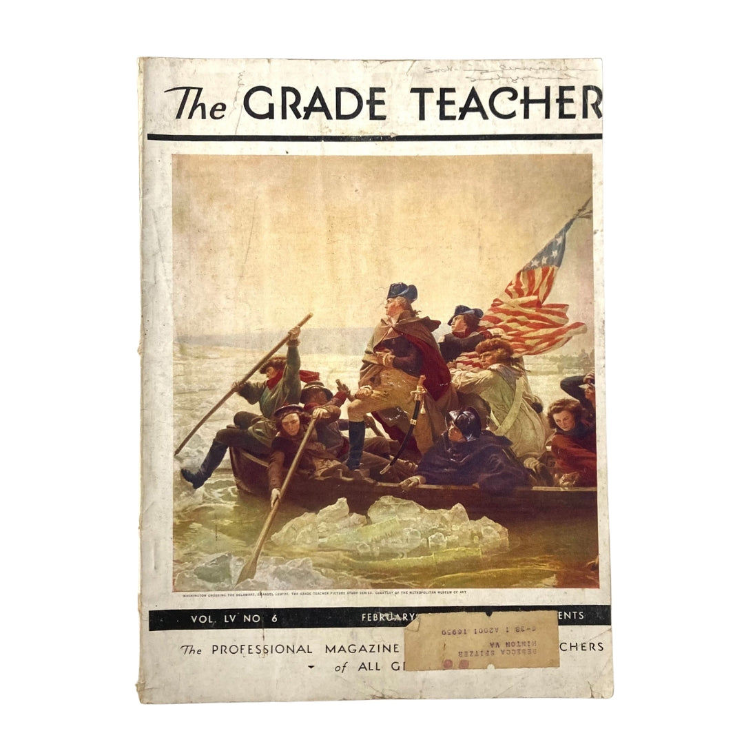 The Grade Teacher Magazine February 1938 Washington Crossing GD Interior