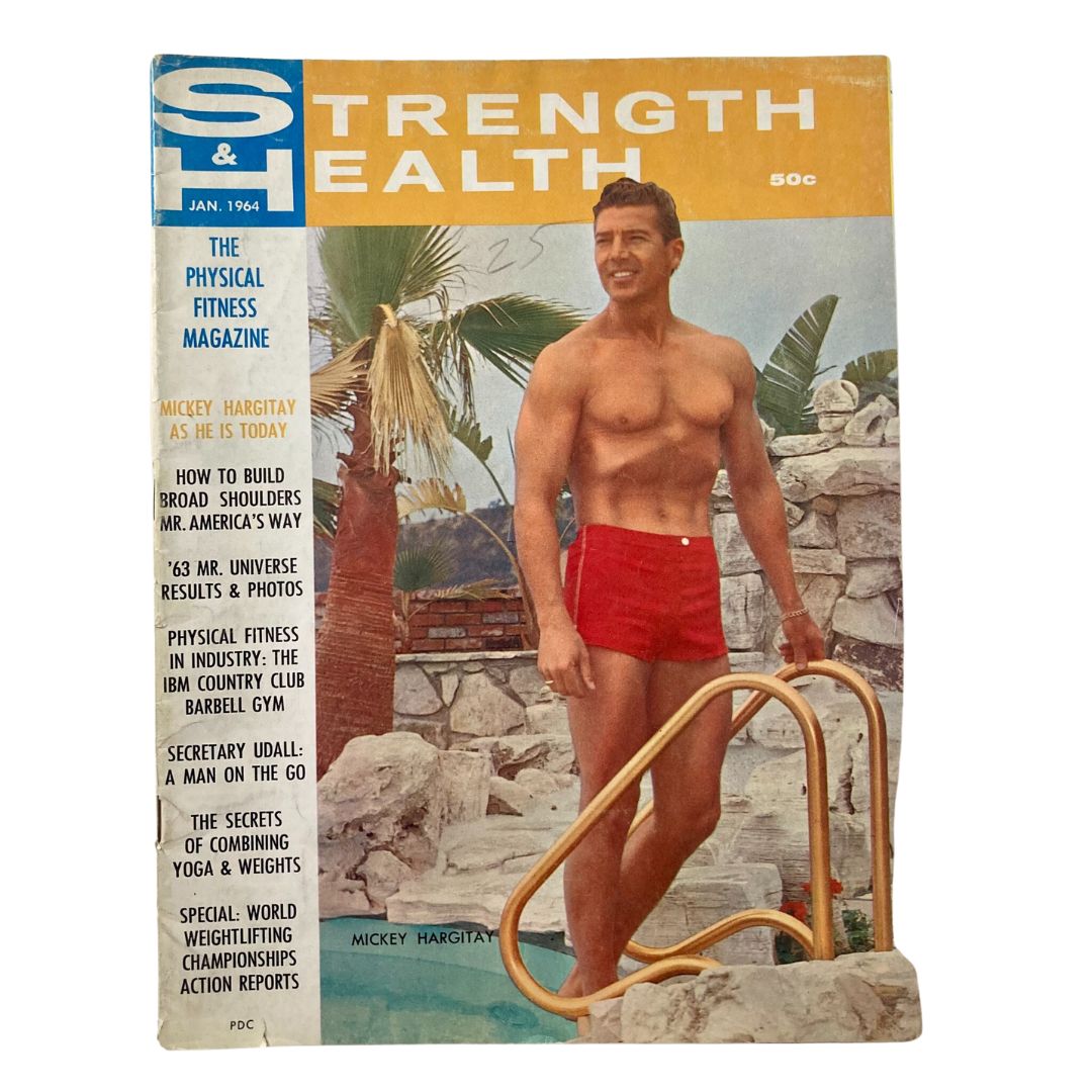 VTG Strength & Health Magazine January 1964 Mickey Hargitay No Label