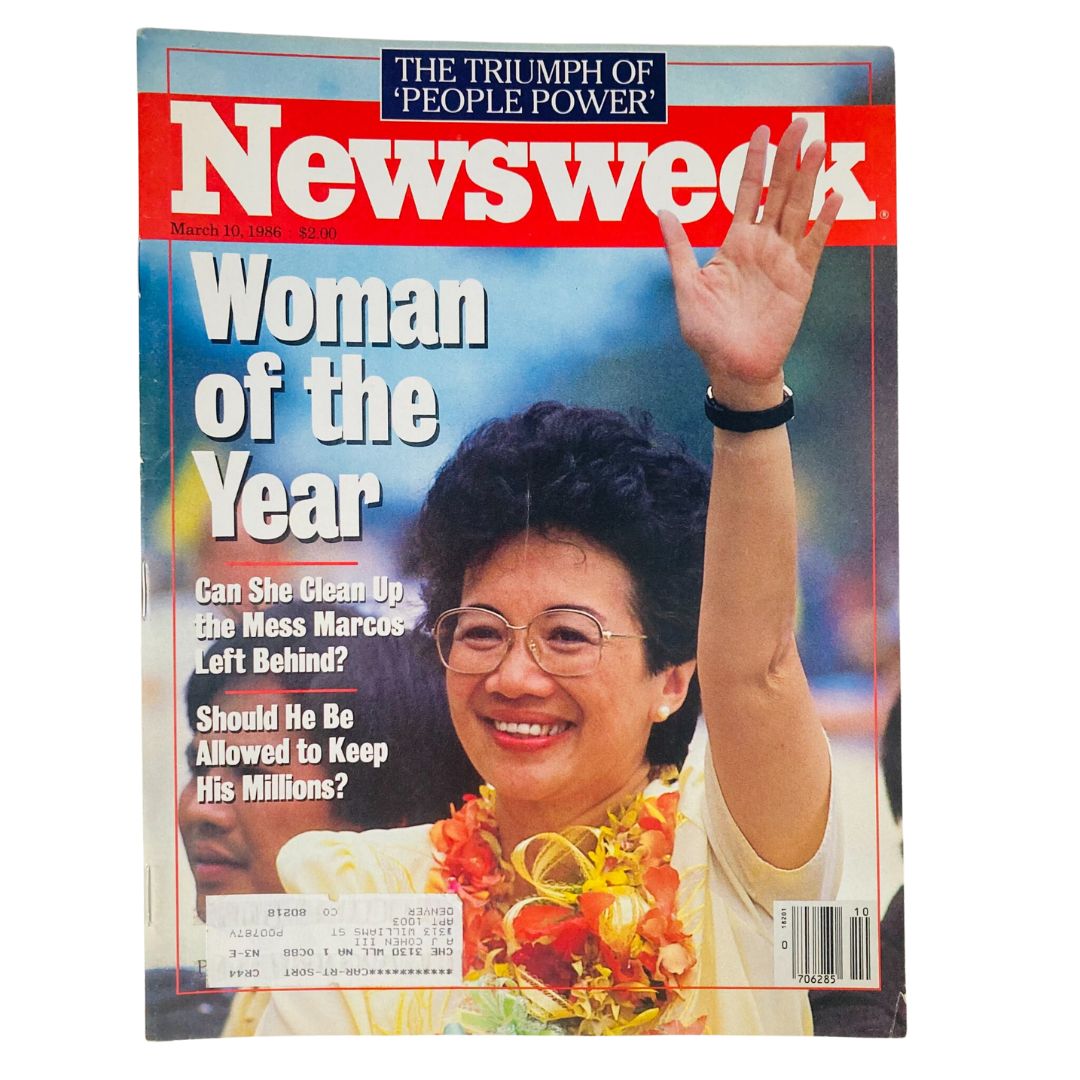 VTG Newsweek Magazine March 10 1986 Cory Aquino, Woman of the Year