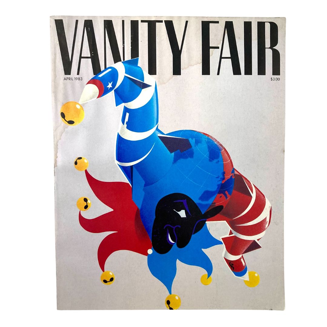 VTG Vanity Fair Magazine April 1983 Cover Illustration by Mick Haggerty No Label